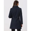 Allegra K Women's Collar Long Sleeve Single Breasted Winter Long Coat - 4 of 4