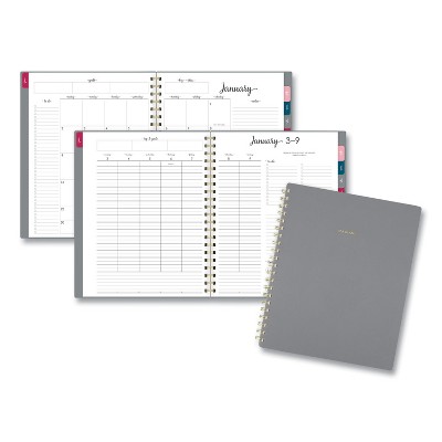 AT-A-GLANCE Harmony Weekly/Monthly Poly Planner 11 x 8.5 Gray 2022 109990530