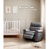 Grey Oversized Recliner Chair - Faux PU Leather Manual Recliner - 1.5X Sponge Filling Comfortable Lazy Chair for Relaxation - 4 of 4