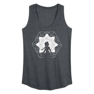 Women's - Frozen 2 - Elsa Snowflake Graphic Racerback Tank - 1 of 4