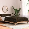 Deny Designs 3pc King Iveta Abolina Mushrooms Dark Brown Comforter Bedding Set - 2 of 3