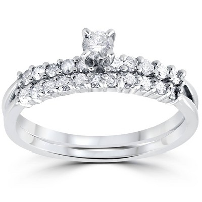Pompeii3 5/8ct Diamond Ring Set 14K White Gold