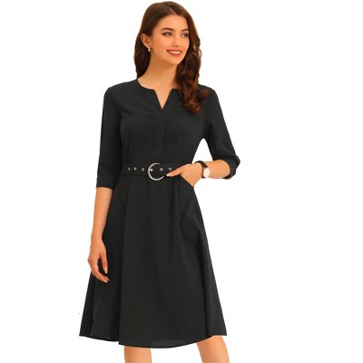 Women's Long Sleeve Denim Shirtdress - Knox Rose™ Black Xxl : Target