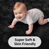 Itopfox Soft Black Rugs for Bedroom Living Room, Modern Indoor Fluffy Shaggy Area Rug, Non-Slip Fuzzy Furry Rug for Nursery Kids Room Dorm Room Home - 4 of 4