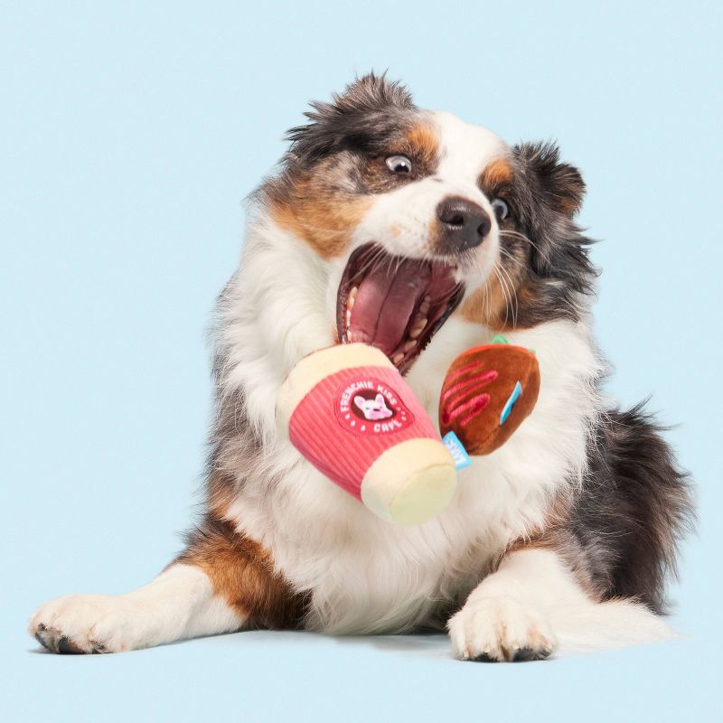 BARK Valentines Frenchie Kiss &#38; Strawberry Plush Dog Toy - 2pc, 3 of 9