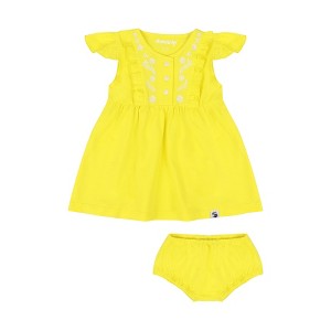 Mixed Up Clothing Vestito Baby Dress Set - Blazing Yellow - 1 of 4