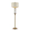 62.25" Traditional Metal Floor Lamp with Crystal Accents White - Ore International: Standing Lamp with Linen Shade - image 3 of 4