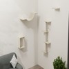 BENCMATE Pet Tower Wall-Mounted Cat Climbing Set, 4-Piece Space-Saving Shelves with Scratching Posts, Perches for Indoor Cats, Beige, 13.7"*14.6"*9.5" - 4 of 4