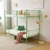 Karl Home Green Twin Over Twin Steel Bunk Bed Frame Ladder Bedroom Dorm Room for Kids Adult Children - 3 of 4
