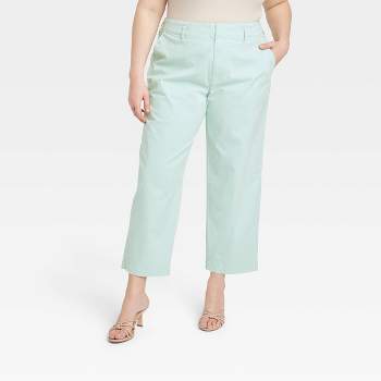 A New Day Women's High-Rise Straight Leg Ankle Pants - (12, Green) at   Women's Clothing store