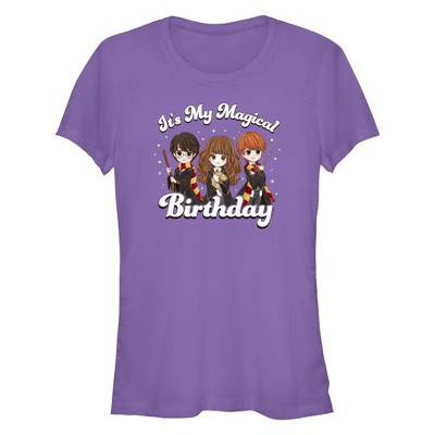 Junior's Women Harry Potter It’s My Magical Birthday Cute Characters T-Shirt
