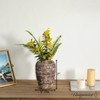 Uniquewise Textured Vintage Inspired Ceramic Vase Perfect for Displaying Faux Flowers Branches & Pampas Grass for Farmhouse Decor - 3 of 4