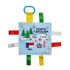 Baby Jack The Learning Lovey North Carolina State Baby Tag Crinkle Square Toy That Teaches Facts 8" x 8" - 1 of 4