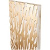 Wooden Starburst Abstract Carved Wall Decor with White Backing Gold - Olivia & May - 4 of 4