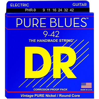 DR Strings PHR9 Pure Blues Nickel Light Electric Guitar Strings