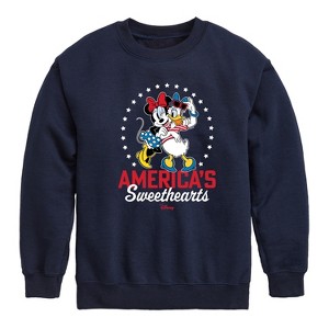 Boys' - Disney - Americana Graphic Long Sleeve Fleece Sweatshirt - 1 of 4