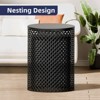 Maggift Patio End Tables, 2PCS Modern Cutout Patio Accent Table, Iron Side Table Weather Resistant, Iron Frame Patio Furniture, Black 14.5"*19.25" - 3 of 4