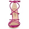 Allegra K Women's Open Toe Strappy Buckle Straps Stiletto Heel Sandals - 2 of 4