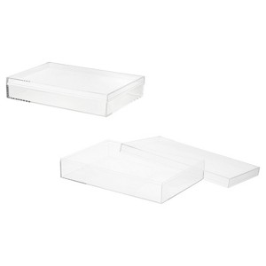 Unique Bargains Acrylic Cube Storage Collectible Display Boxes 2 Pcs Clear - 1 of 4