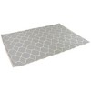 Northlight 4' x 6' Gray and Beige Honeycomb Pattern Rectangular Outdoor Area Rug - 3 of 4