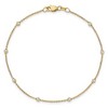 Black Bow Jewelry 14k Yellow Gold 1/5 Ct Lab Grown Diamond (E-F, VS1) Station Anklet - 9in - 4 of 4