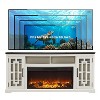 SinCiDo 36" Electric Fireplace TV Stand for 80 Inch TV, Farmhouse Media Console w/6 Shelves, 32" Tall Entertainment Center w/Storage - 3 of 4