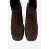 Livia - Brown Suede Leather Wedge Boot (Women) brown suede 8 Forever & Always Shoes US - 3 of 4