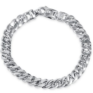 Pompeii3 Braccio Men's 36 Gram Cuban Link Solid Silver Bracelet 8.5" - 1 of 4