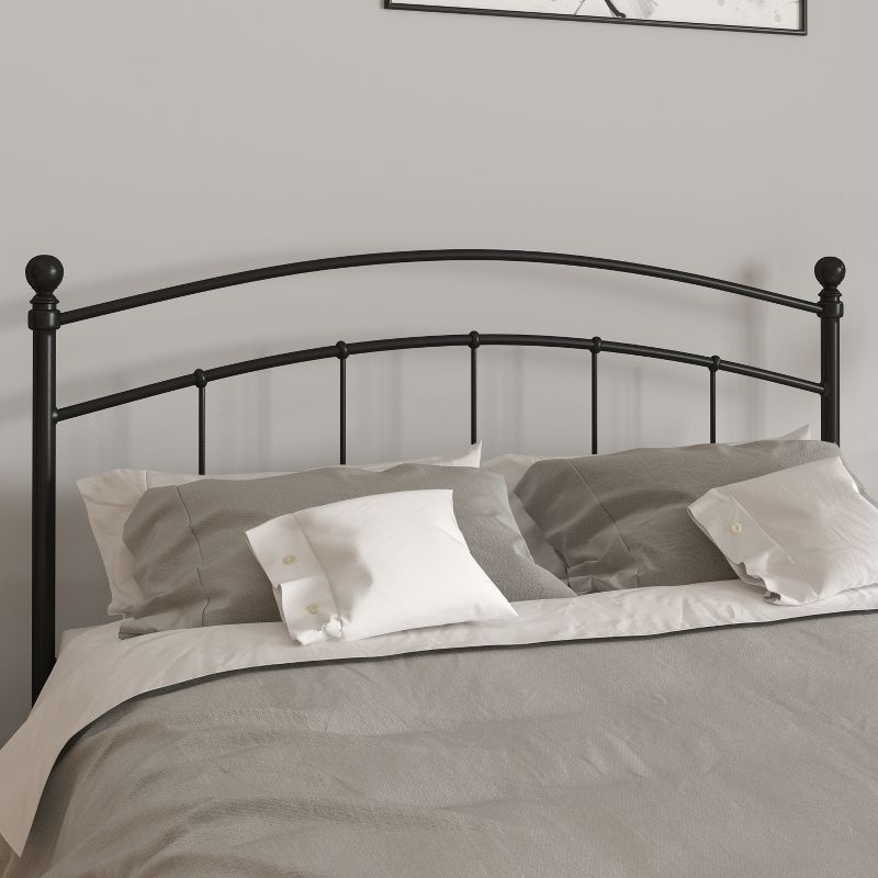 Merrick Lane Metal Headboard Contemporary Arched Headboard With Adjustable Rail Slots, 5 of 20
