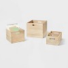 3 Compartment Light Wood Crate Natural - Brightroom™ - image 4 of 4