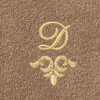 Linum Home Textiles 100% Turkish Cotton MONICA Gold Thread 2PC Embellished Washcloth Set - 3 of 3