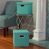 Storage Bins with Lids, Set of Two Collapsible Fabric Cube Storage Boxes with Grommet Handles - image 2 of 4