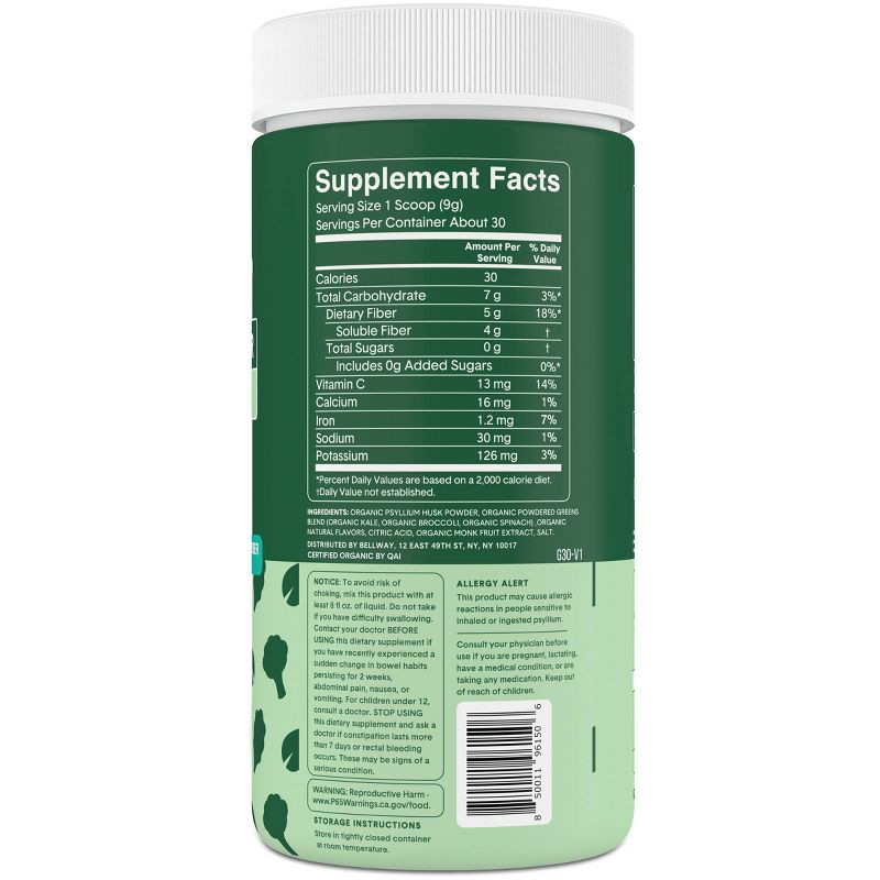 Bellway Super Fiber Digestive Powder - Mixed Greens - 10oz, 3 of 6