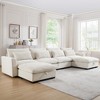 Oversized 157.5" Corduroy Cloud Modular U-Shaped Sectional Sofa with Big Deep Seat and 2 Storage Ottoman, 6-Piece Free combination Sofa - 3 of 4