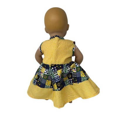 Детские платья Doll Clothes Superstore Sleeveless Patchwork Summer Dress with Matching Purse for 15 Inch Baby Dolls — фото 3