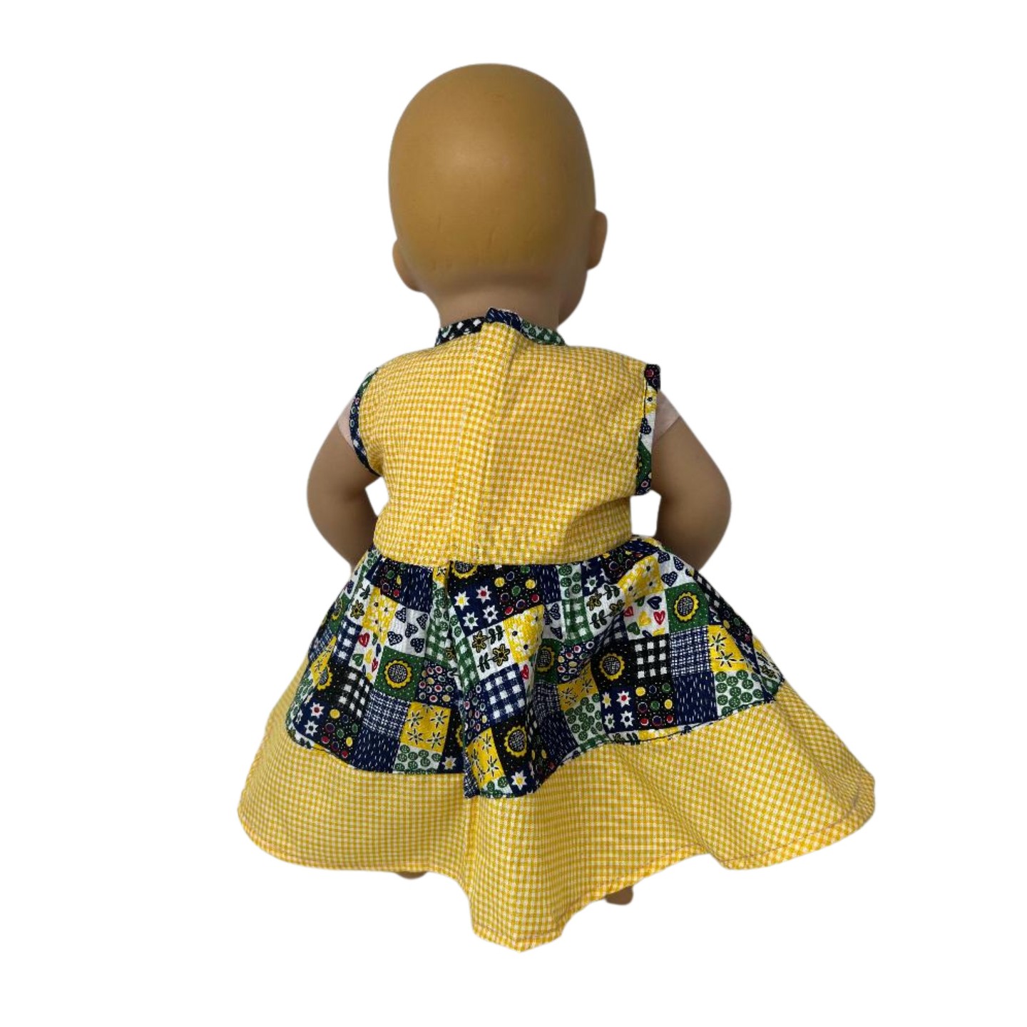 Детские аксессуары для кукол Doll Clothes Superstore Sleeveless Patchwork Summer Dress with Matching Purse for 15 Inch Baby Dolls — фото 3