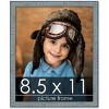 PosterPalooza | Photo Size Textured Blue Picture Frame - UV Acrylic, Foam Board Backing, Hanging Hardware - 2 of 4