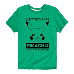 Boys' - Pokémon - Electric Type Pikachu Short Sleeve Graphic T-Shirt - 1 of 4