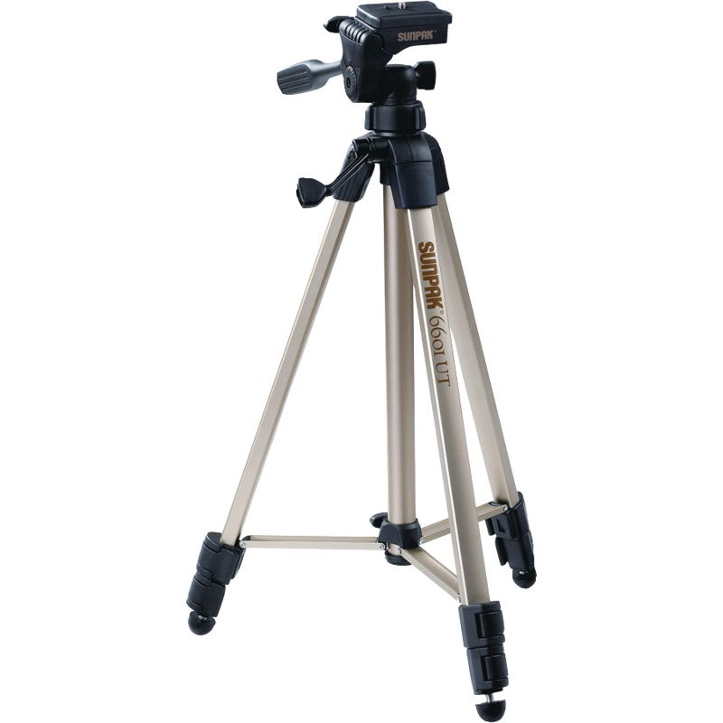 Sunpak® 8-Lb.-Capacity Tripod with 3-Way Pan Head, 59-In. Extended Height, 6601UT, 1 of 2