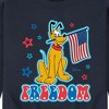 Men's - Disney - Pluto Freedom USA Flag with Red and Blue Stars Graphic Fleece Sweatshirt - 2 of 4
