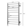 Costway Electric Towel Rail Rack 10-bar Rung Heated Bathroom Warmer Steel - 3 of 4