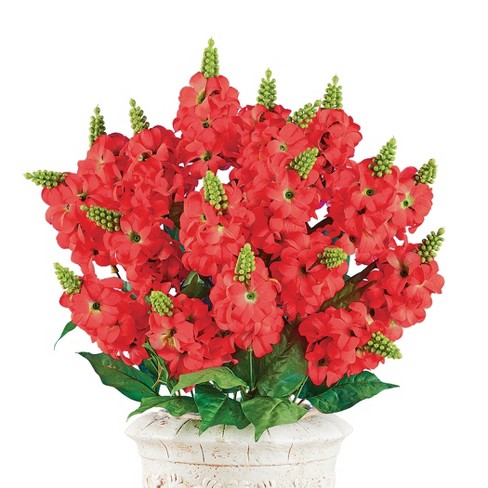 Collections Etc Artificial Snapdragon Floral Bush Bundles - Set Of 3 ...