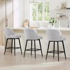 Spruce&Spring Counter Height Swivel Barstool with Metal Legs Set - 2 of 4