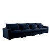 Oversized 157.5" Corduroy Cloud Modular 4-seater Sectional Sofa with Big Deep Seat, 4-Piece Free combination Sofa - 4 of 4