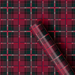 30" 90 sq ft Christmas Roll Wrap Tartan Plaid - Wondershop™ - 1 of 3