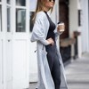 Amaryllis Women's Open Front Longline Cardigan Relaxed Fit Balloon Sleeves Cozy Knit with Side Pockets Ideal for Layering - 3 of 4