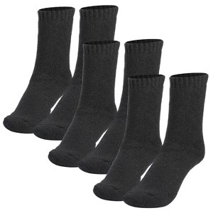 NPolar"3 Pairs Men's Thermal Wool Socks – Soft, Cozy, Moisture-Wicking, Warm & Durable for Winter"BlackDarkblue&DarkGrey - 1 of 4