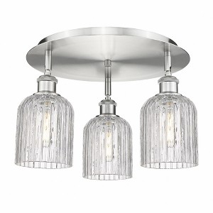 Bridal Veil - 3 Light Flush Mount In Art Deco Style-10 Inches Tall and 16.75 Inches Wide - 1 of 1