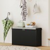 HOMCOM Shoe Bench with Padded Seat Cushion and Flip-Drawer, Entryway Bench - 2 of 4