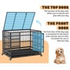 Jojoka Pet Heavy Duty Dog Crate Furniture, Rolling Dog Kennel with Removable Tray, Indoor Folding Cage for Large, Medium, Small Dogs - 3 of 4